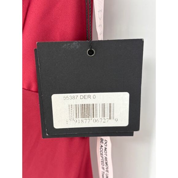 Mac Duggal Ethereal One-Shoulder High-Low Column Dress in Red – Size 0 NWT! - Picture 7 of 8